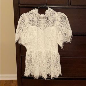White lace top
